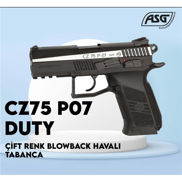 ASG CZ75 P07 DUTY Blowback Havalı Tabanca ÇİFT RENK